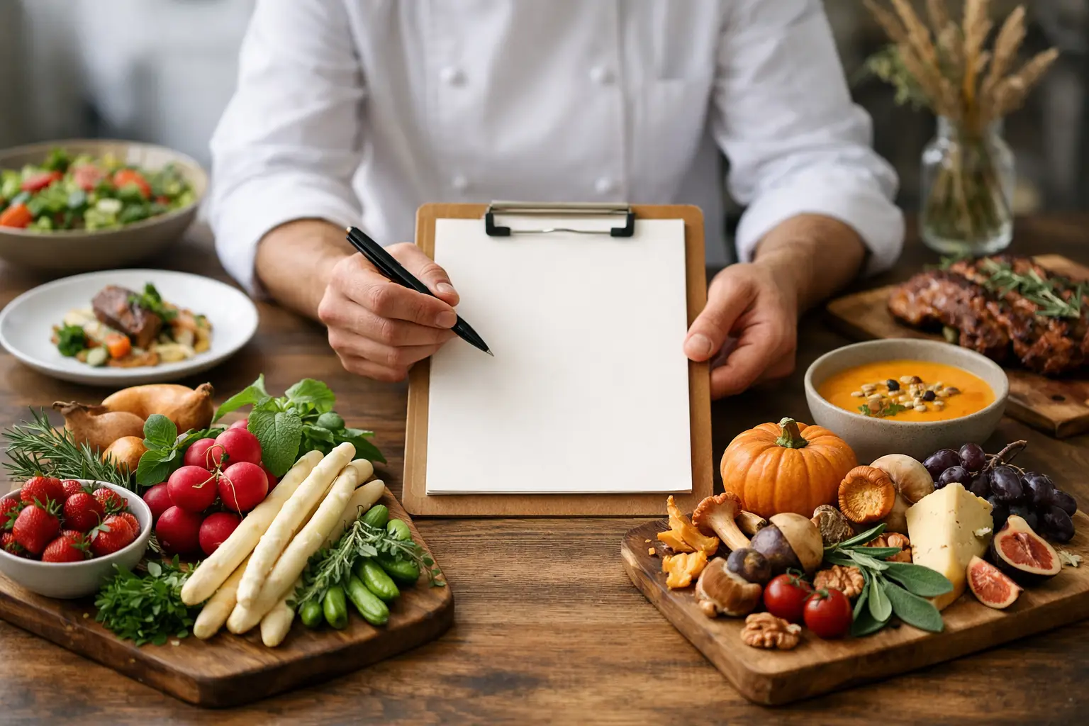 Seizoensgebonden catering menu samenstellen