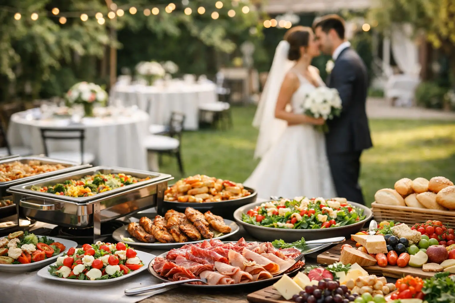 Een buffet aan huis voor uw bruiloft kiezen