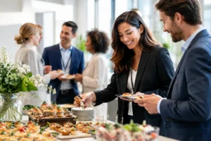 Gids zakelijke feestcatering die gasten bijblijft