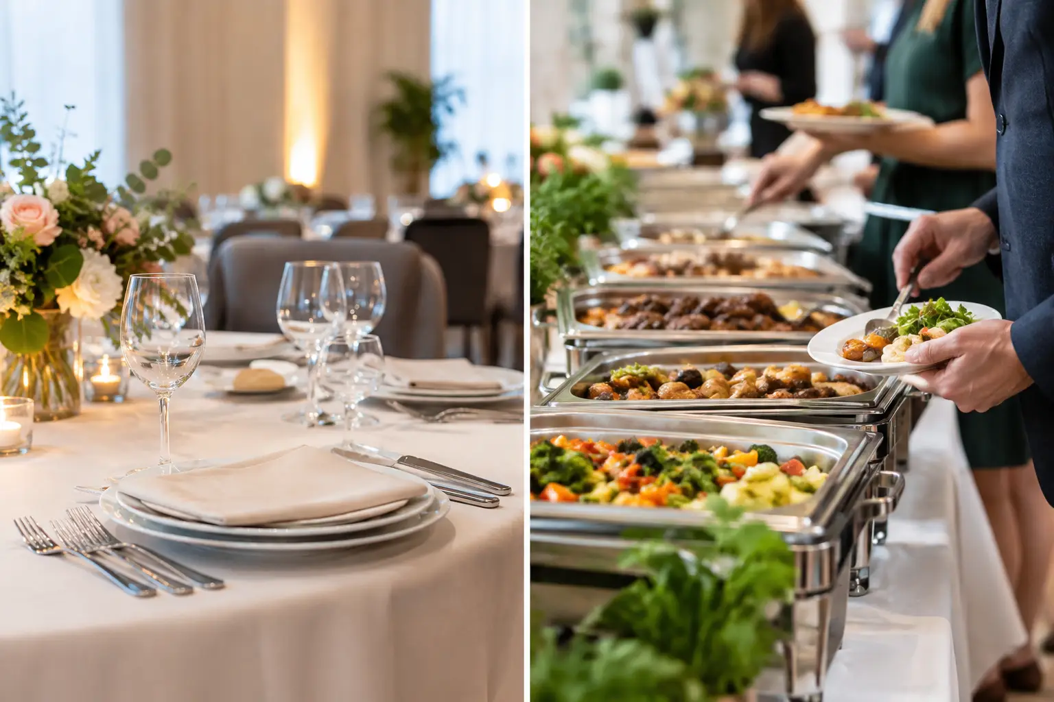 Zittend diner versus buffet voor uw feest